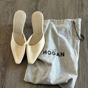 Hogan Women's Cream Mules